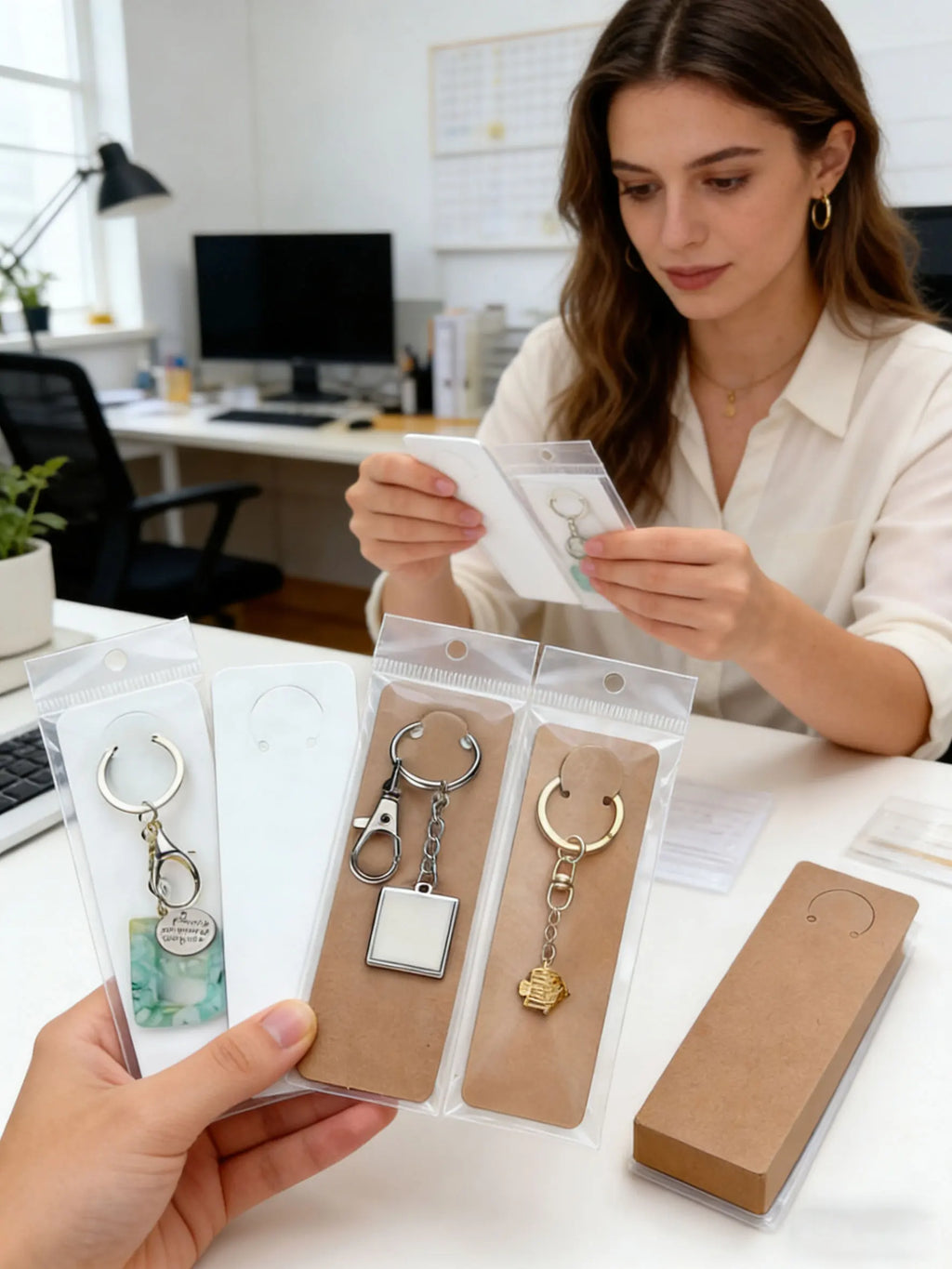Keychain Display Cards and Packaging Set